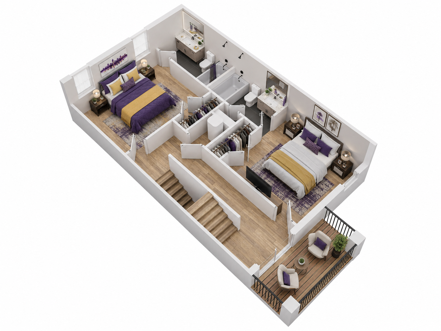 Private bedroom with en-suite bath